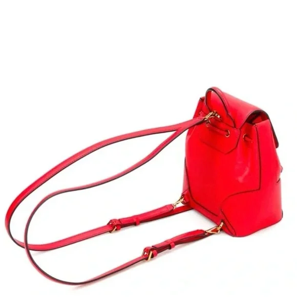 MCM Claudia Red Leather Backpack - Picture 5 of 6
